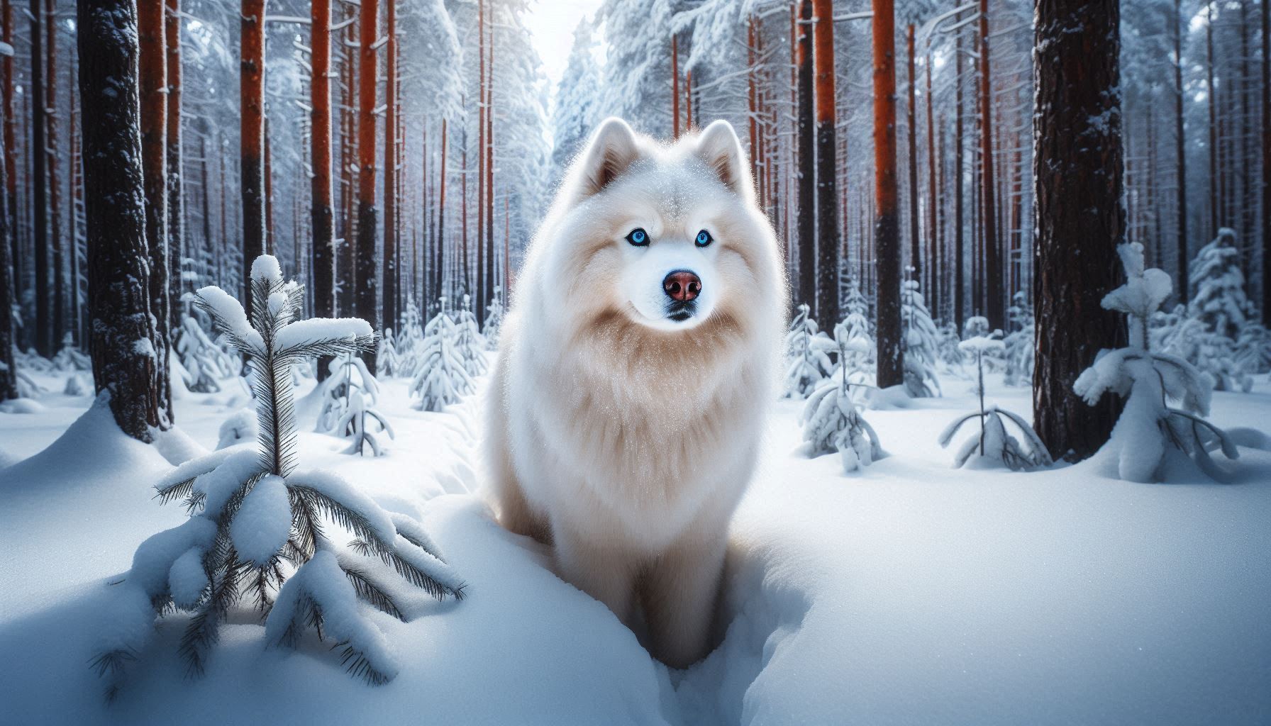 Snow White Husky